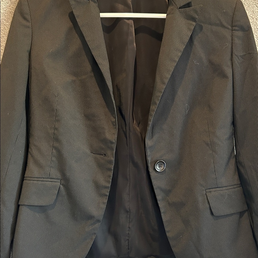Express Black Pinstripe Blazer